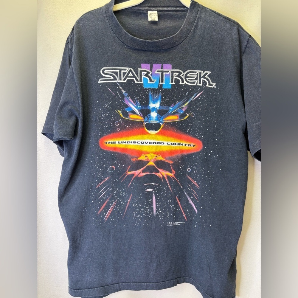 Star Trek 1991 Vintage The Undiscovered Country T-Shirt Single Stitch Size Large